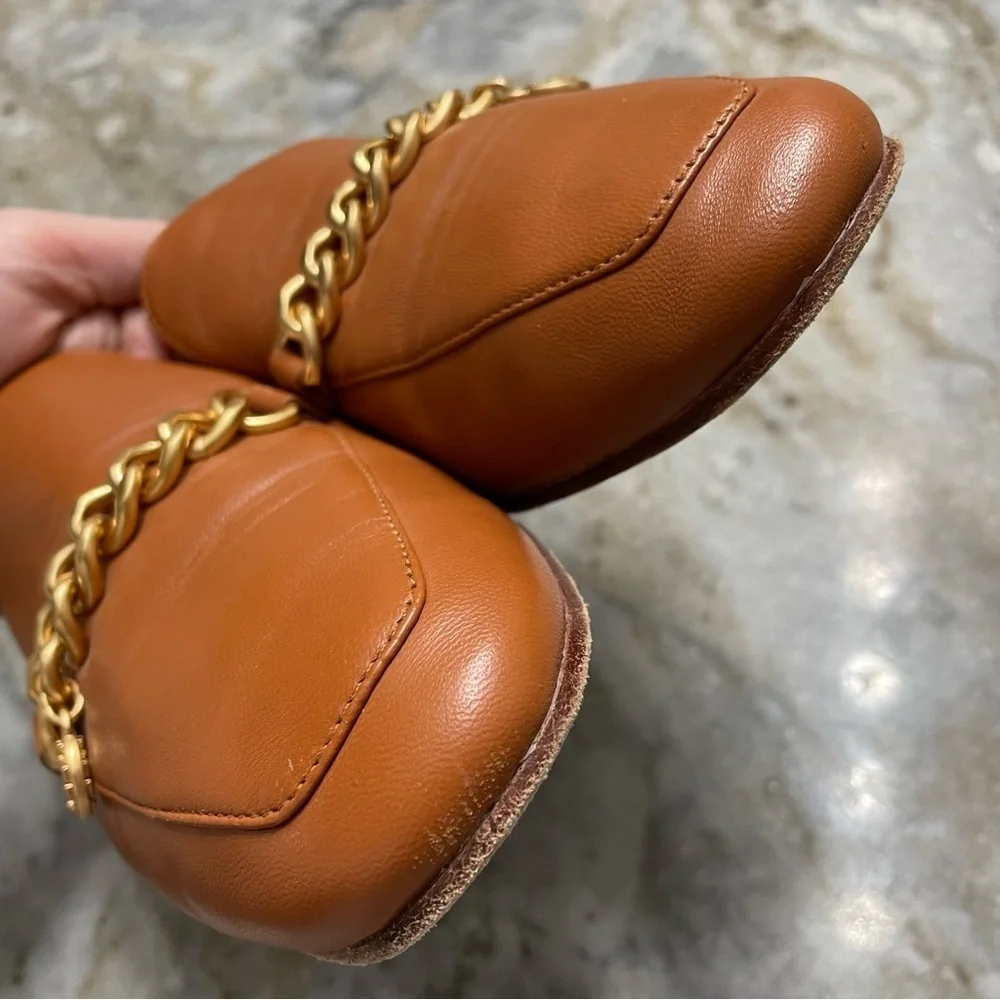 Tory Burch Mini Benton Charm Loafer Calf Leather in Amber 8
